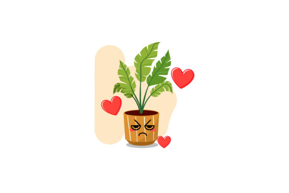 Angry Expression Decorative Plant: Graphics & Icons Review