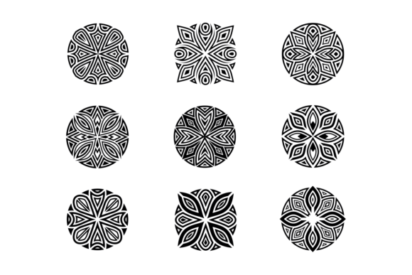 Artistic Round Decorative Shape Vector: Graphics & Graphic Templates