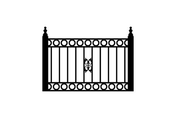 Black Iron Fence Decorative House Graphics
