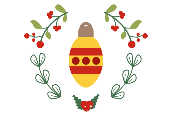 Christmas Tree Decorative Lights Badge: Graphics for Crafts Content