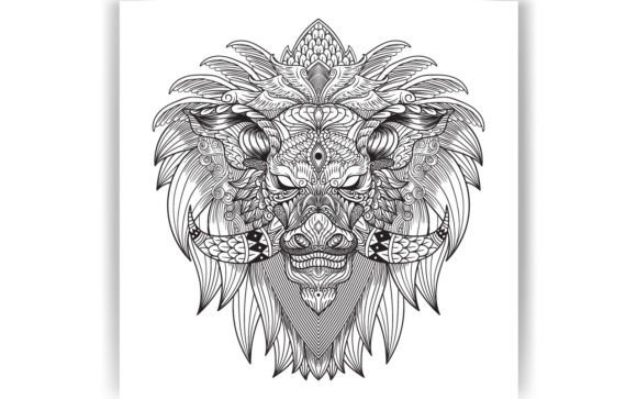 Decorative Boar Coloring Pages Amp Graphics