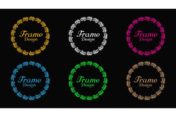 Decorative Botanical Frames for Logos 03 Graphics