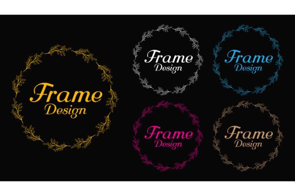 Decorative Botanical Frames for Logos 06