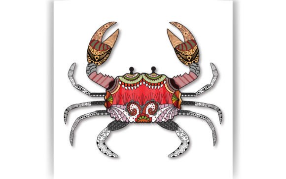 Decorative Crab Coloring Pages Amp Graphics