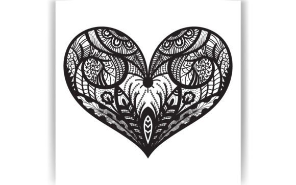 Decorative Heart Coloring Pages Graphics
