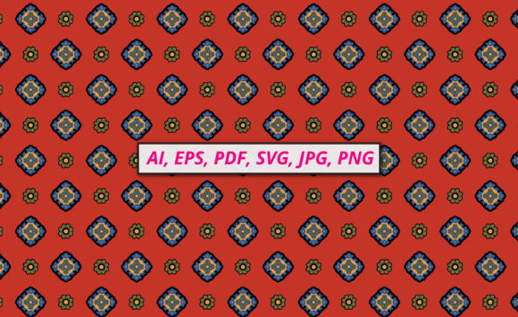 Decorative Ornament Seamless Pattern SVG for Graphics & Patterns