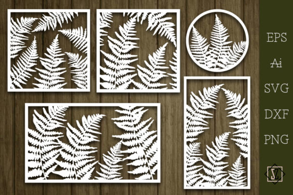 Decorative Panel with a Fern: Graphics for Crafts & Branding