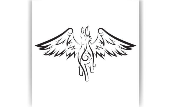 Decorative Pegasus Tattoo Coloring Page: Graphics & Coloring Pages Amp