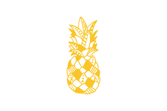 Decorative Pineapple Graphics for Crafts