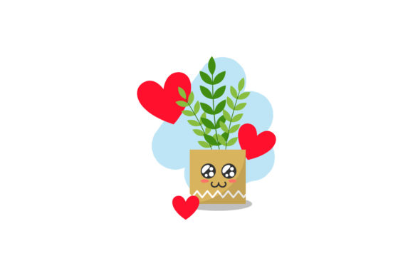 Decorative Plant Sad Expression Graphics & Icons