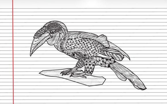 Decorative Toucan Coloring Pages & Graphics