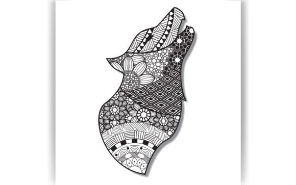 Decorative Wolf Coloring Pages Amp Graphics