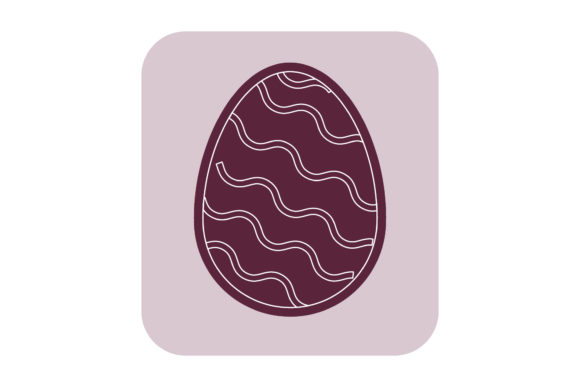 Easter Icon Decorative Egg Sticker Style Graphics & Icons