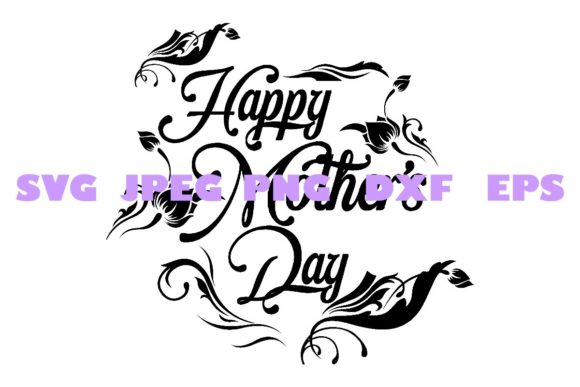 Elegant Decorative Mothers Day DXF 19 Graphics for Crafts