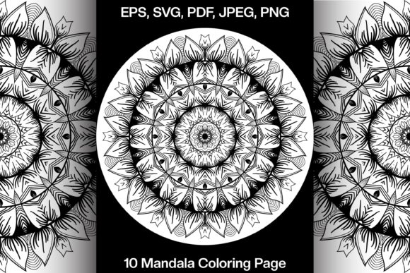 Floral Decorative Mandala Coloring Pages Amp Graphics