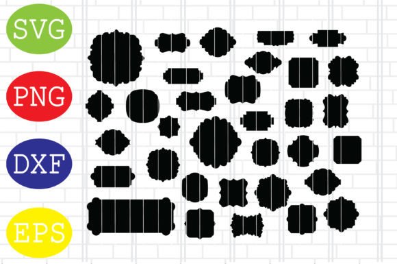 Label SVG & Decorative Frames SVG Files for Crafts and Graphics