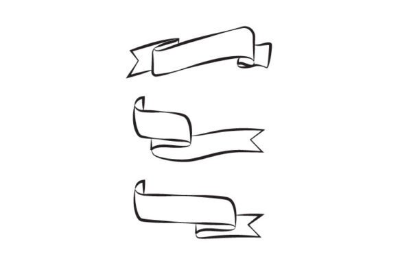 Scrolling Ribbon Banner Decorative Graphics