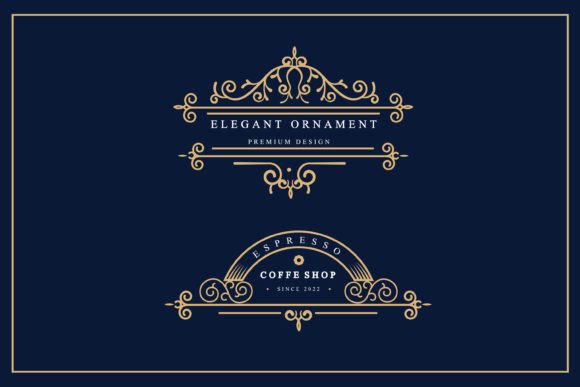 Vintage Typographic Decorative Ornament Graphics